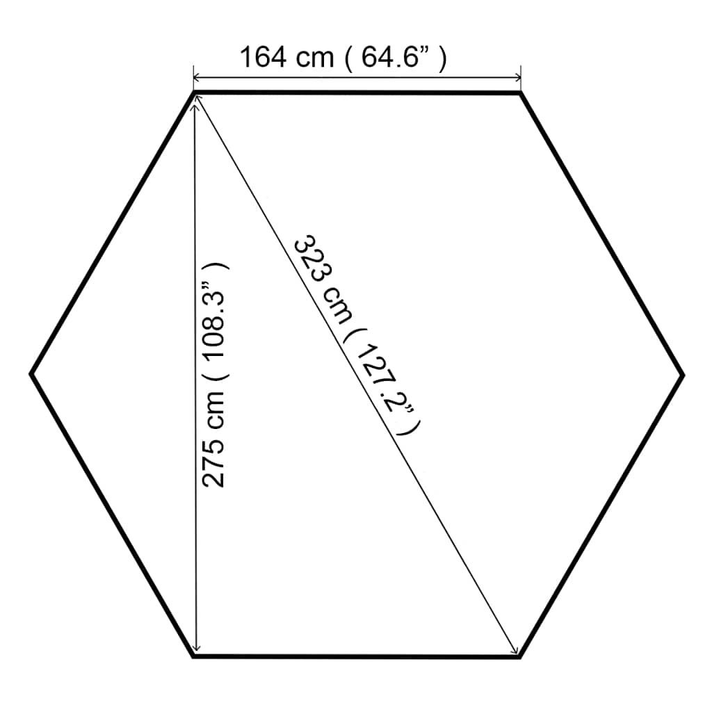 Gazebo Tent 10.6'x9'x8.7' Anthracite H460645