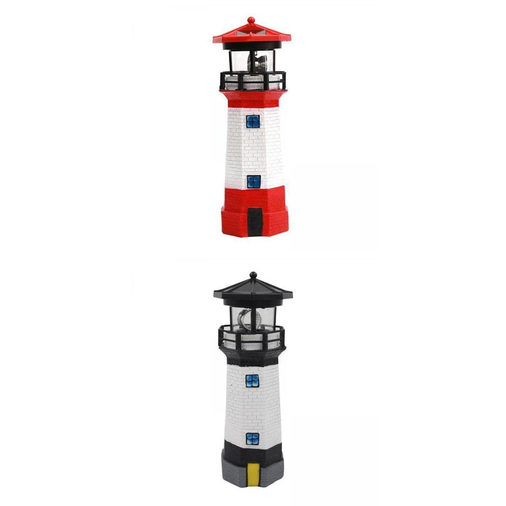 Solar Powered LED Rotating Lighthouse Light O14088