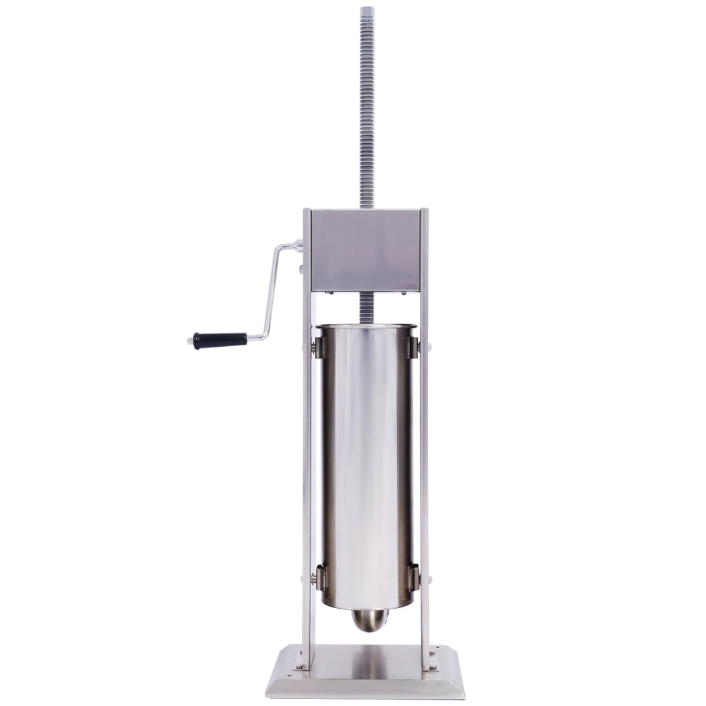 Stainless Steel Vertical Sausage Stuffer 15LB/7L with 4 Stuffing Tubes U1170