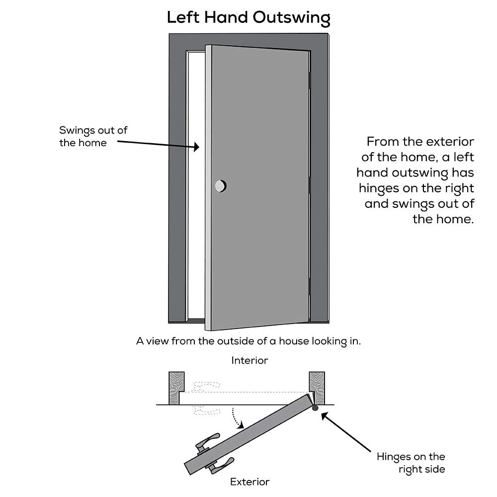 Primed Left Hand Outswing Full Lite Clear Glass Prehung Door C840763