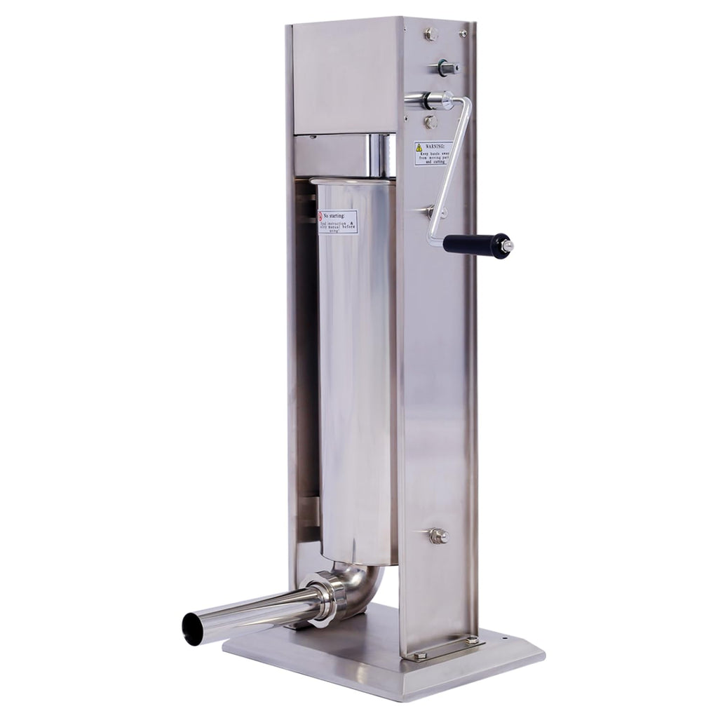 Stainless Steel Vertical Sausage Stuffer 15LB/7L with 4 Stuffing Tubes U1170