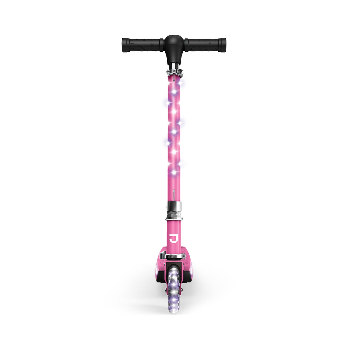 2-Wheel Light-Up Kick Scooter with Adjustable Handlebar and Rear Brake S44501