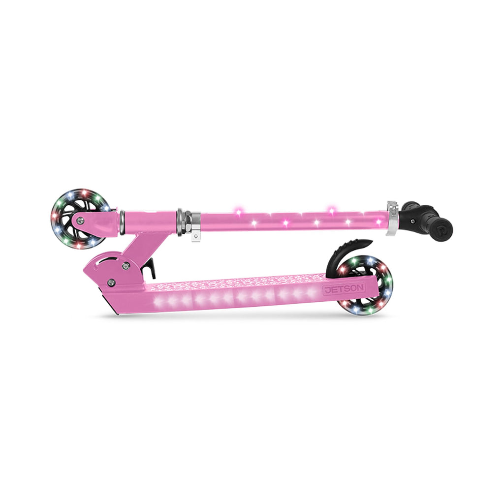 2-Wheel Light-Up Kick Scooter with Adjustable Handlebar and Rear Brake S44501