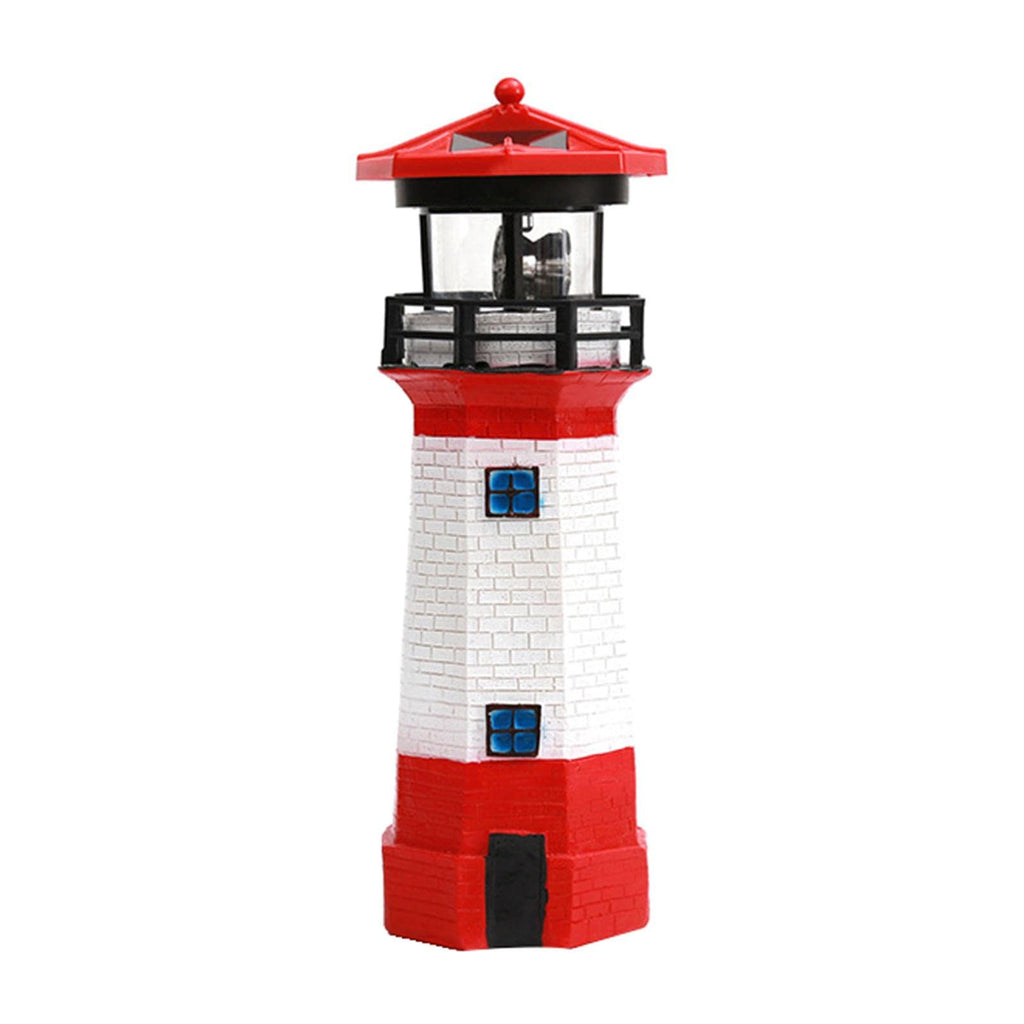 Solar Powered LED Rotating Lighthouse Light O14088