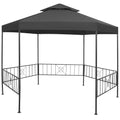 Gazebo Tent 10.6'x9'x8.7' Anthracite H460645