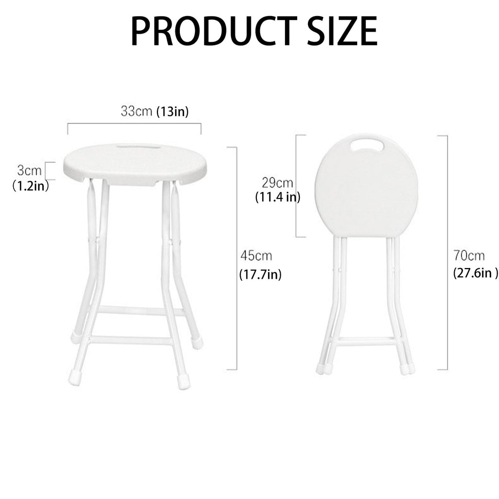 18 inch Portable Folding Plastic Stool with Steel Frame L924