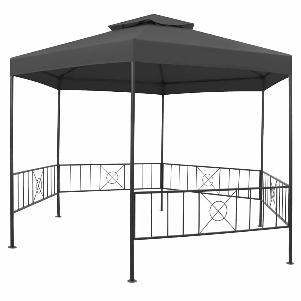 Gazebo Tent 10.6'x9'x8.7' Anthracite H460645