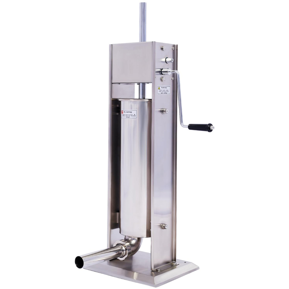 Stainless Steel Vertical Sausage Stuffer 15LB/7L with 4 Stuffing Tubes U1170