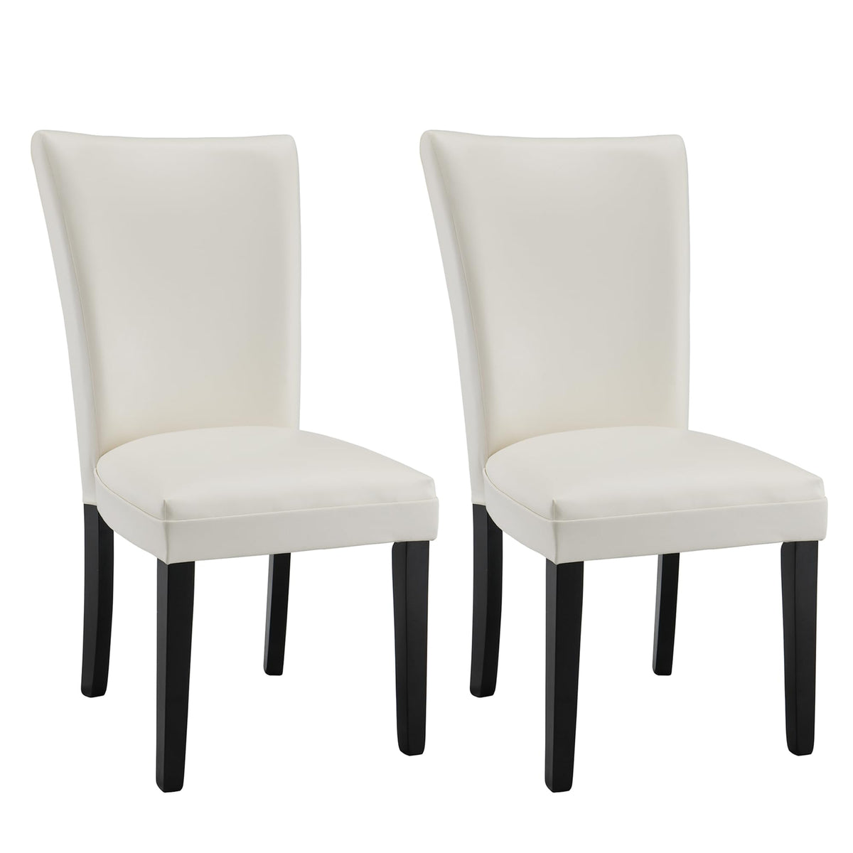 Faux Leather Upholstered Dining Chairs Set of 2 F56371