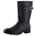 Mid Calf Waterproof Rain Boots with Buckle O9115
