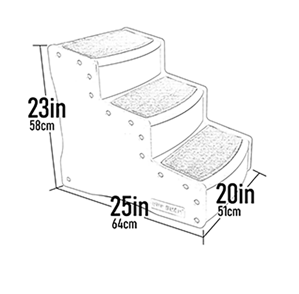 Extra Wide Pet Stairs F28905