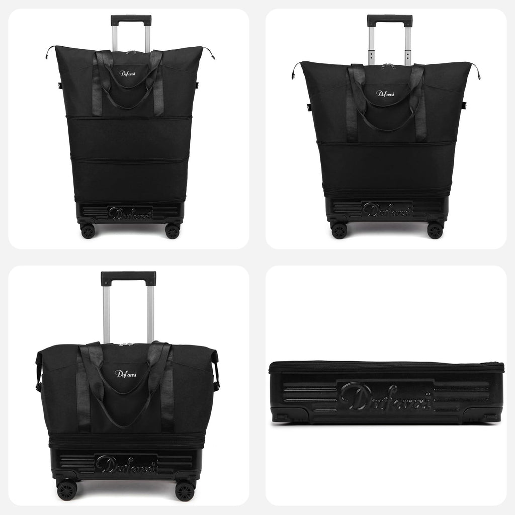 Expandable Rolling Travel Bag with Removable Wheels & Handle W56658