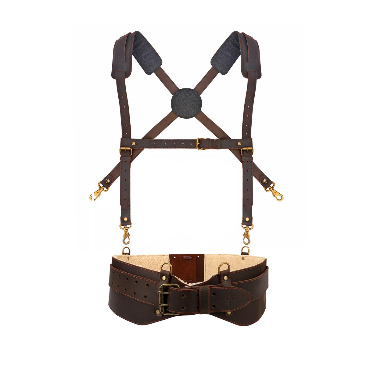 Leather Padded Tool Belt with Suspenders P6276