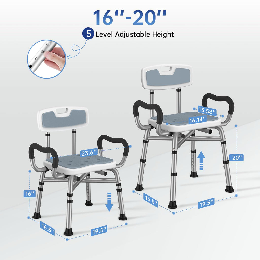 Shower Chair with Arms and Back A55007