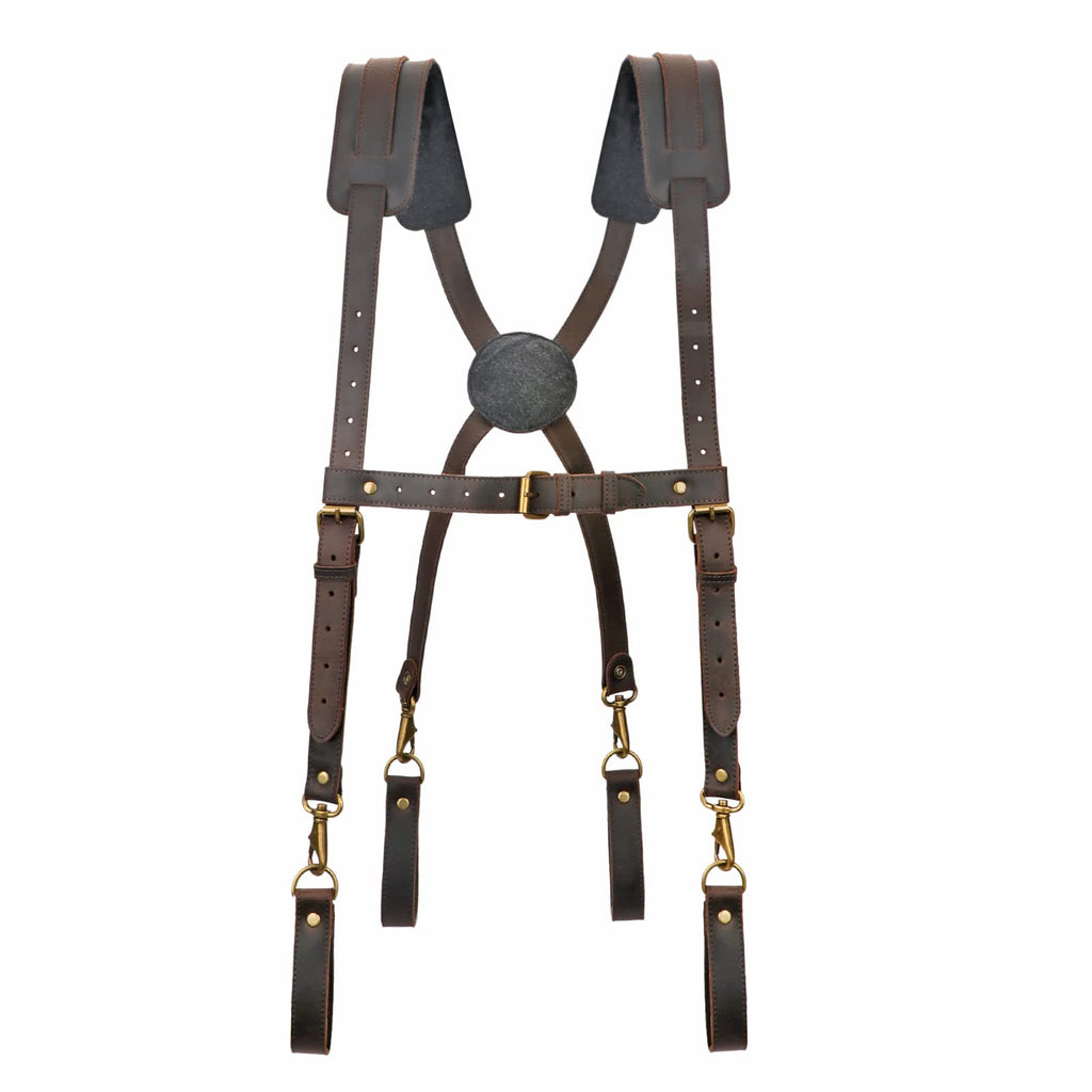 Leather Padded Tool Belt with Suspenders P6276