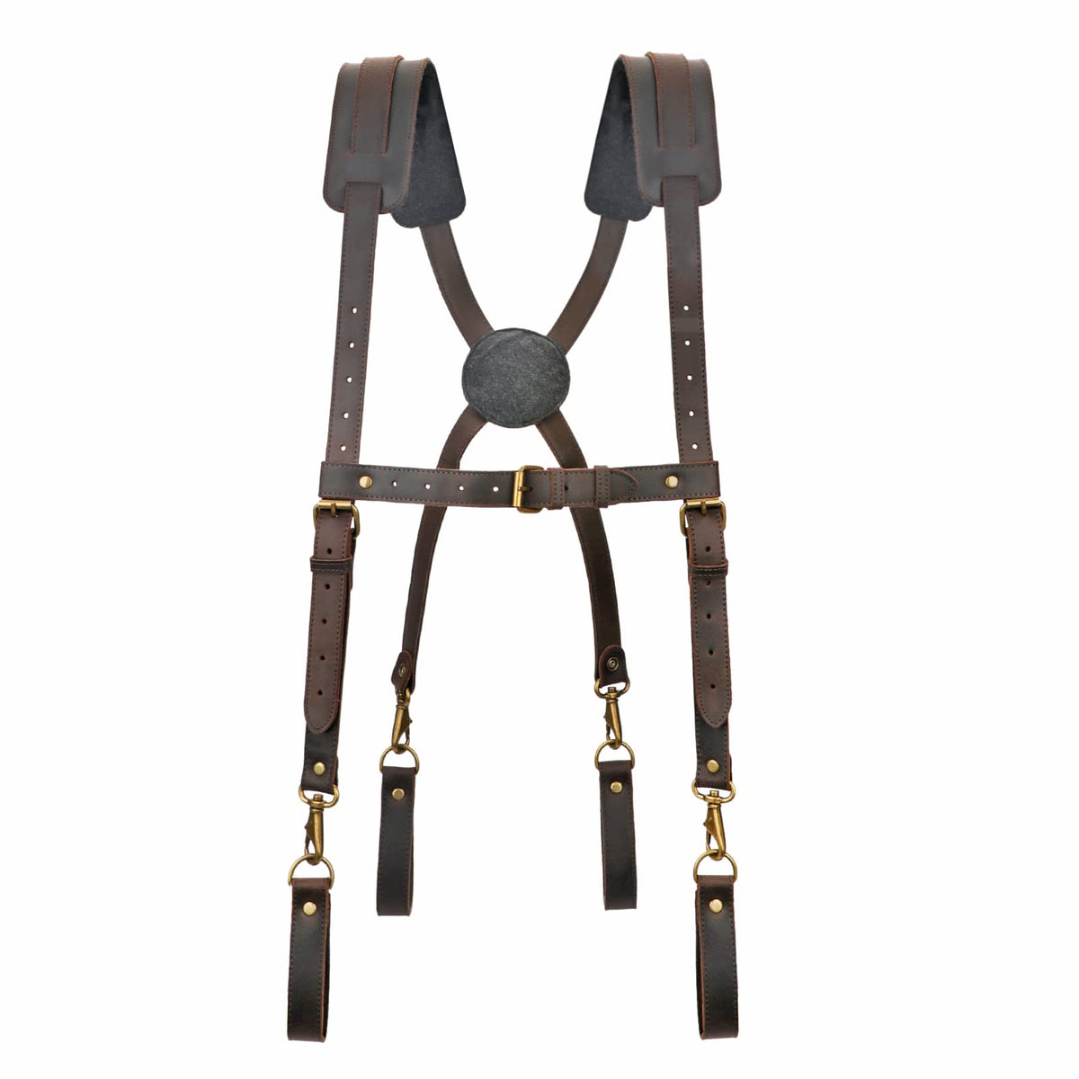 Leather Padded Tool Belt with Suspenders P6276
