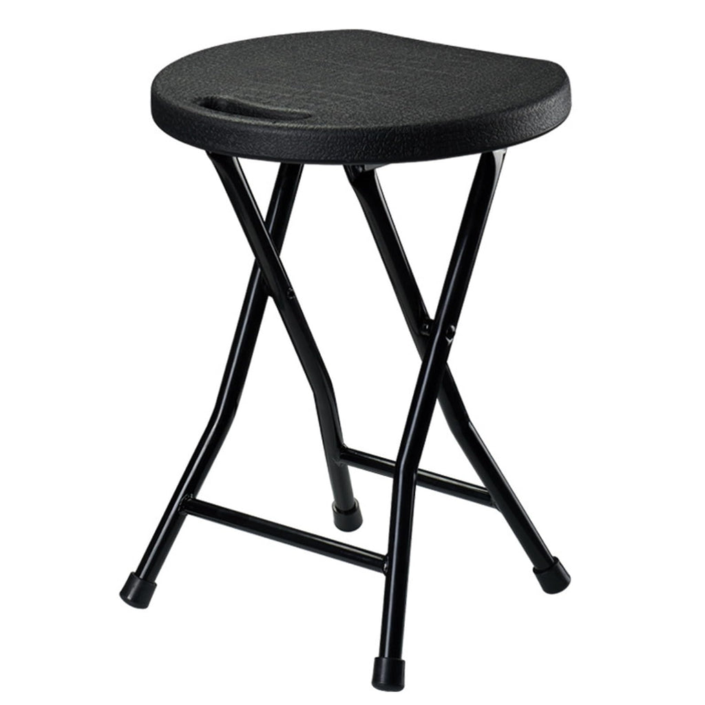 18 inch Portable Folding Plastic Stool with Steel Frame L924