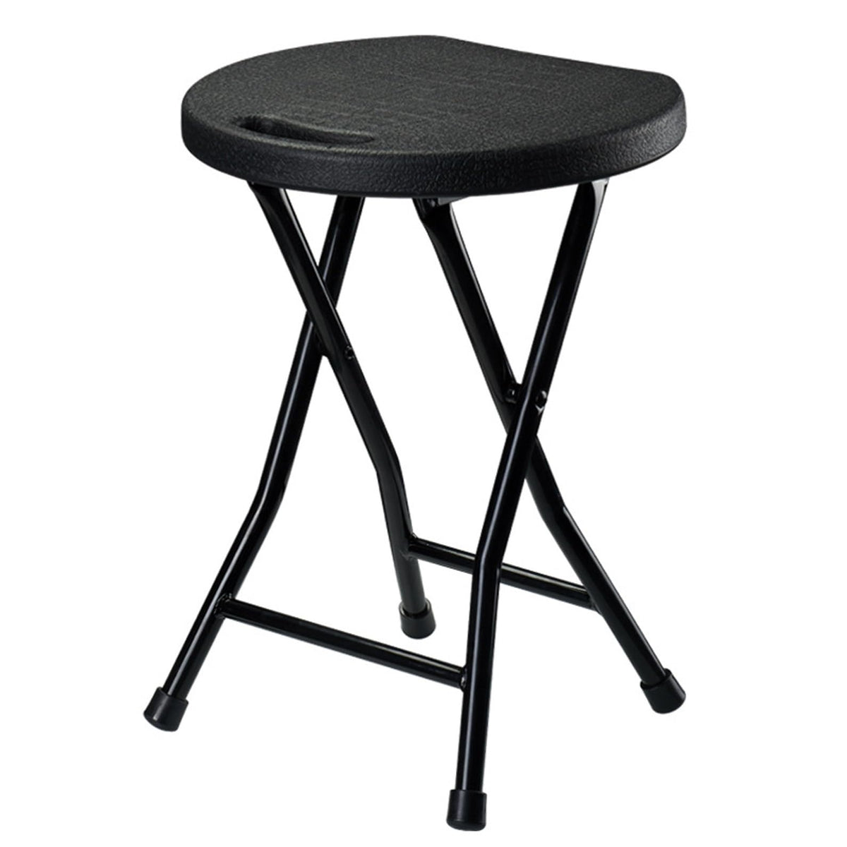 18 inch Portable Folding Plastic Stool with Steel Frame L924