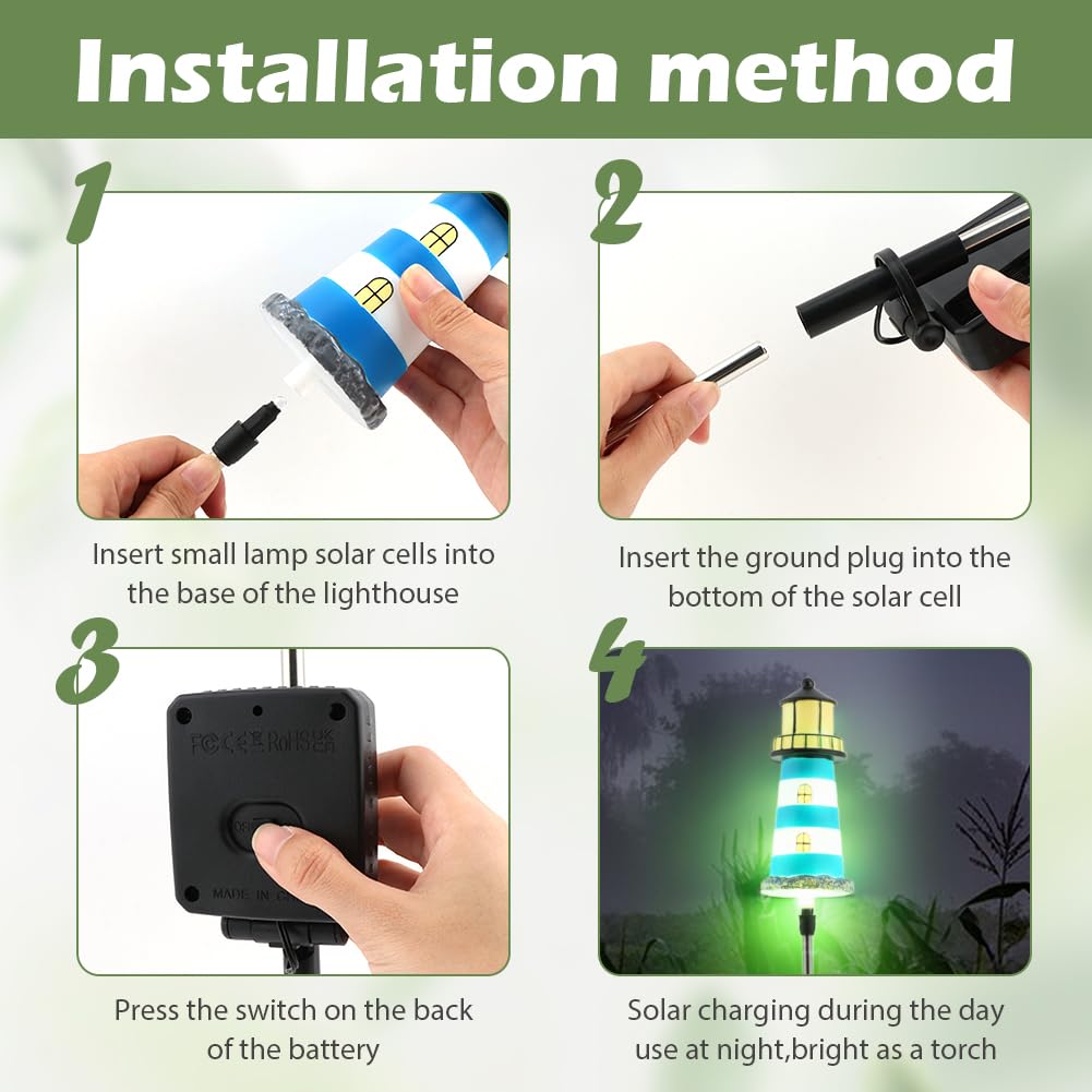 2 Pack 7 Color Changing Solar Garden Stake Lights J902410