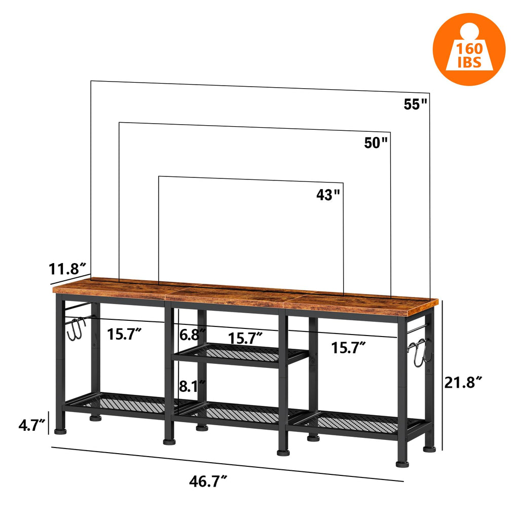 TV Stand with Open Shelves O9697