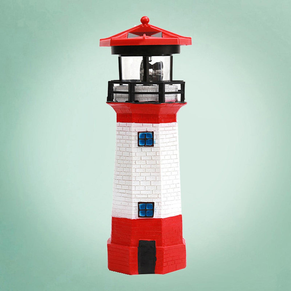 Solar Powered LED Rotating Lighthouse Light O14088