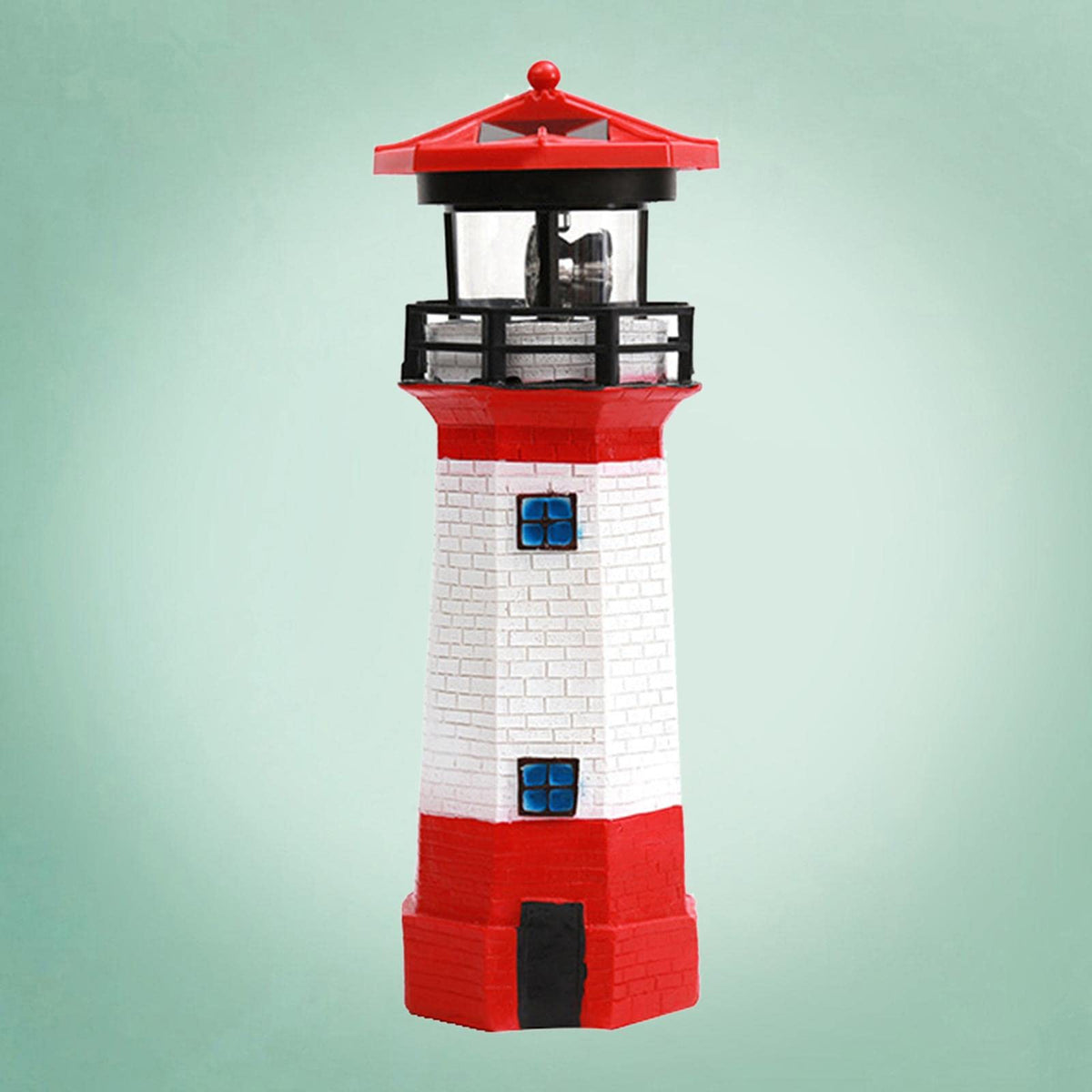 Solar Powered LED Rotating Lighthouse Light O14088