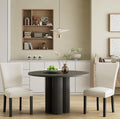 Faux Leather Upholstered Dining Chairs Set of 2 F56371