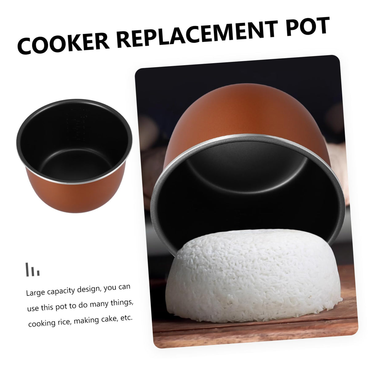 Aluminum Alloy Non-stick 4l Replacement Inner Pot H4790