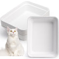 8 Pack White Cardboard Disposable Cat Litter Boxes M36603