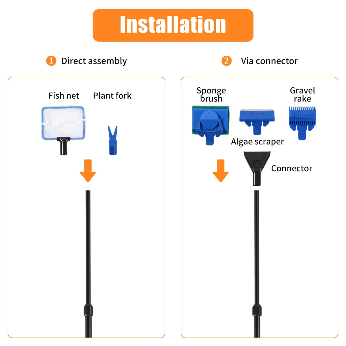 Aquarium Vacuum Siphon 5 in 1 Cleaning Set N611