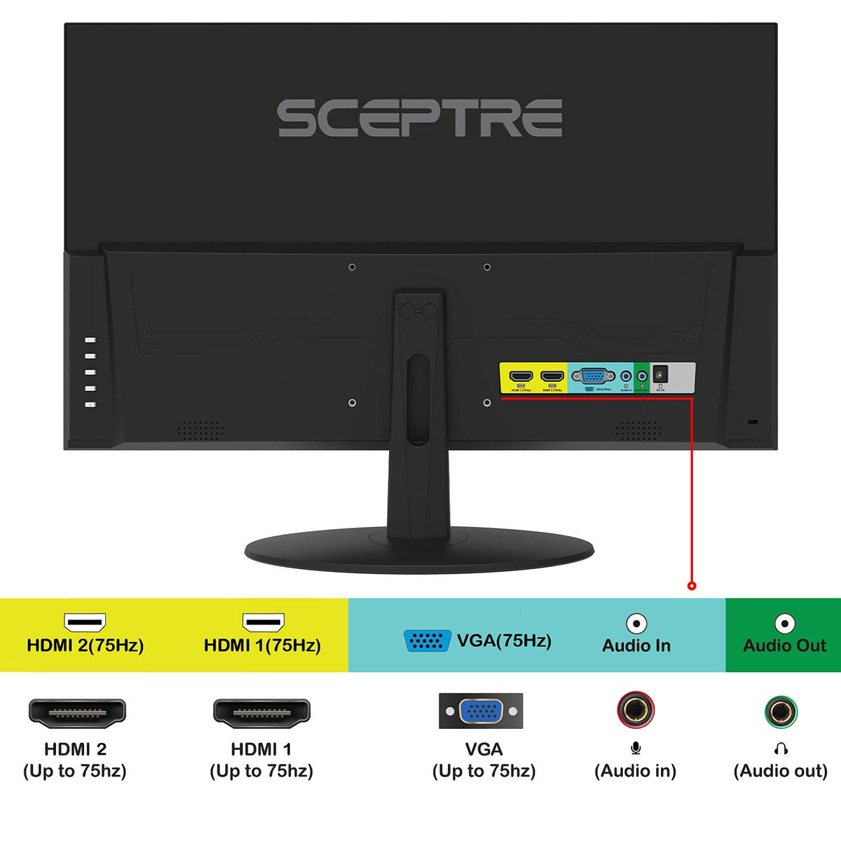 24-Inch IPS LED Computer Monitor 1080p 75Hz Black B6733