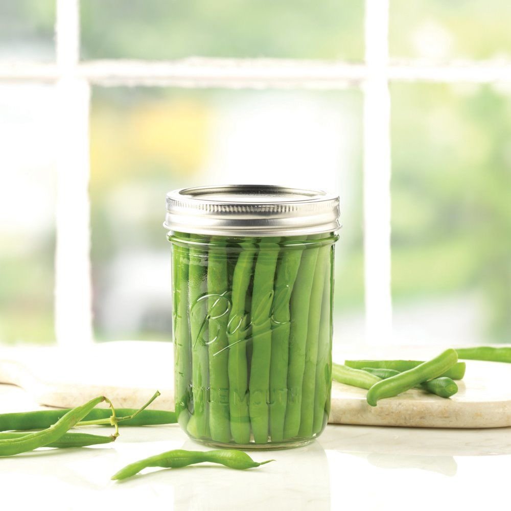 16-Ounce Glass Mason Jar with Lids and Bands, 12-Count K903698