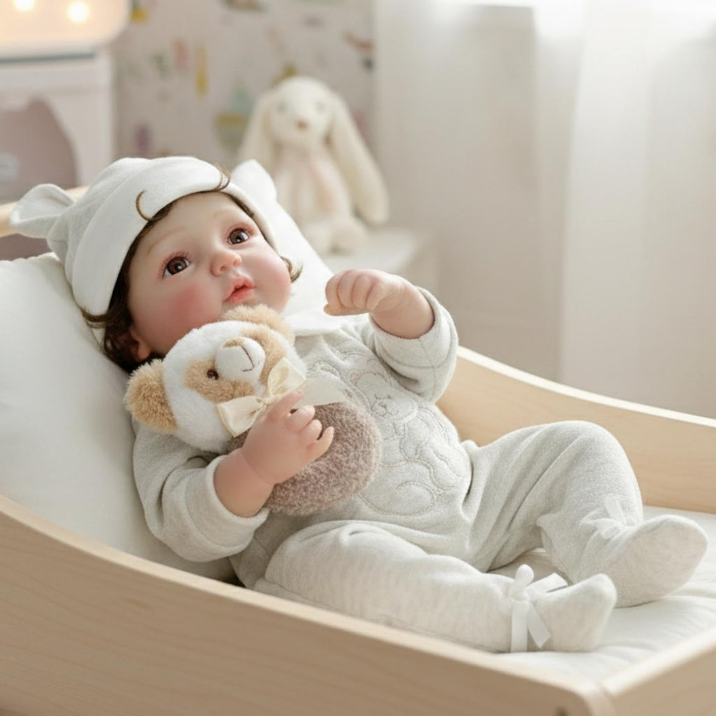 20-Inch Realistic Reborn Baby Doll with Hand-Rooted Hair X508