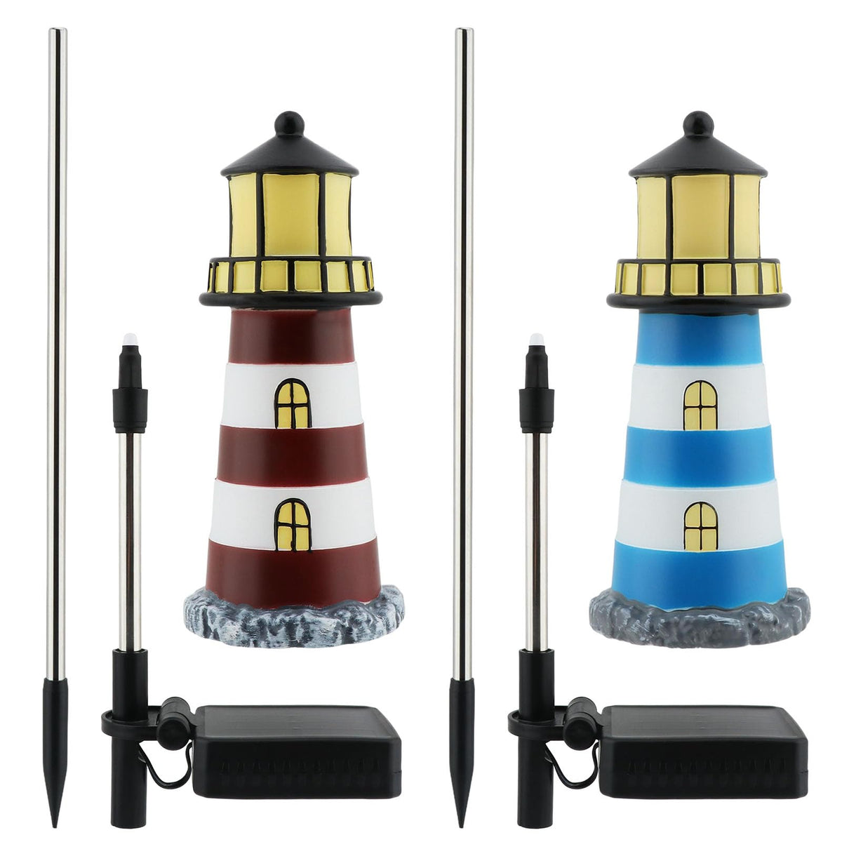 2 Pack 7 Color Changing Solar Garden Stake Lights J902410