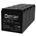 6 Volt 36 AH Rechargeable SLA AGM Battery 4 Pack N6463