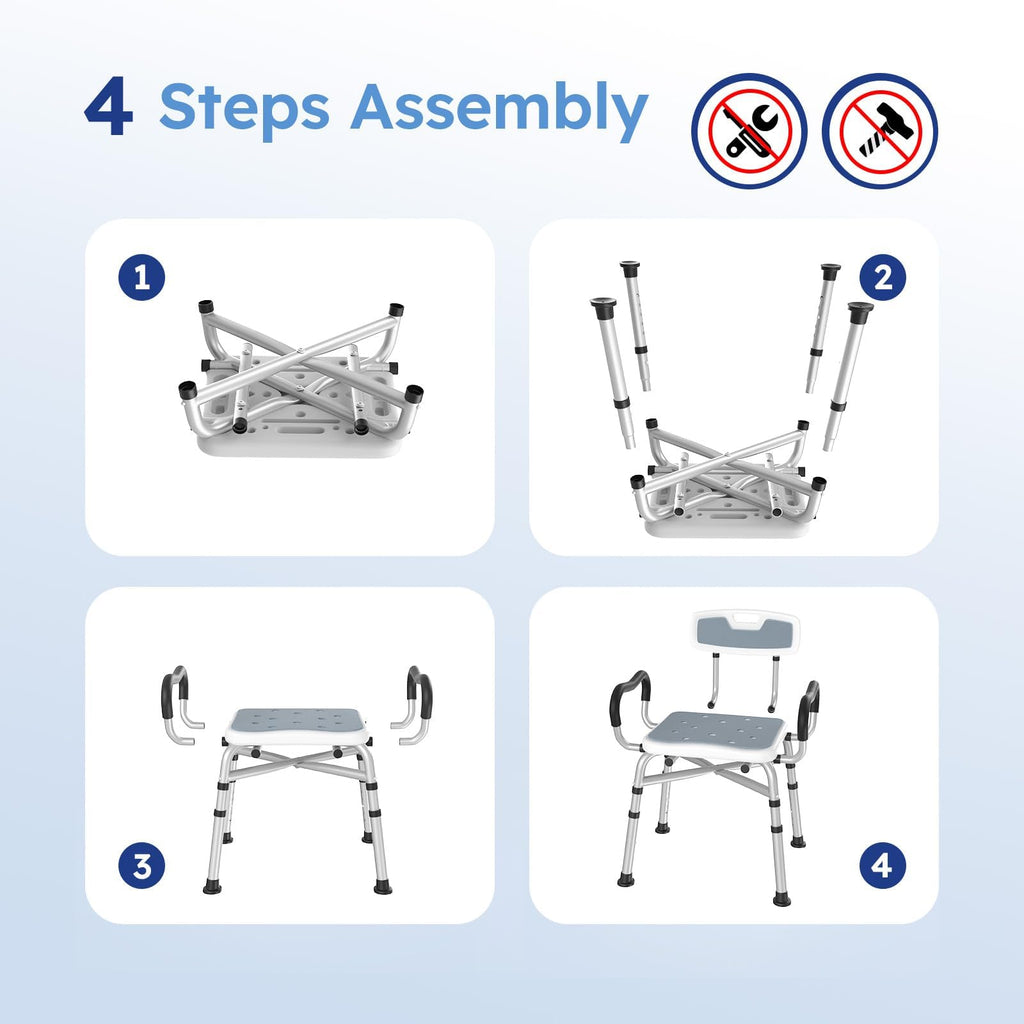 Shower Chair with Arms and Back A55007