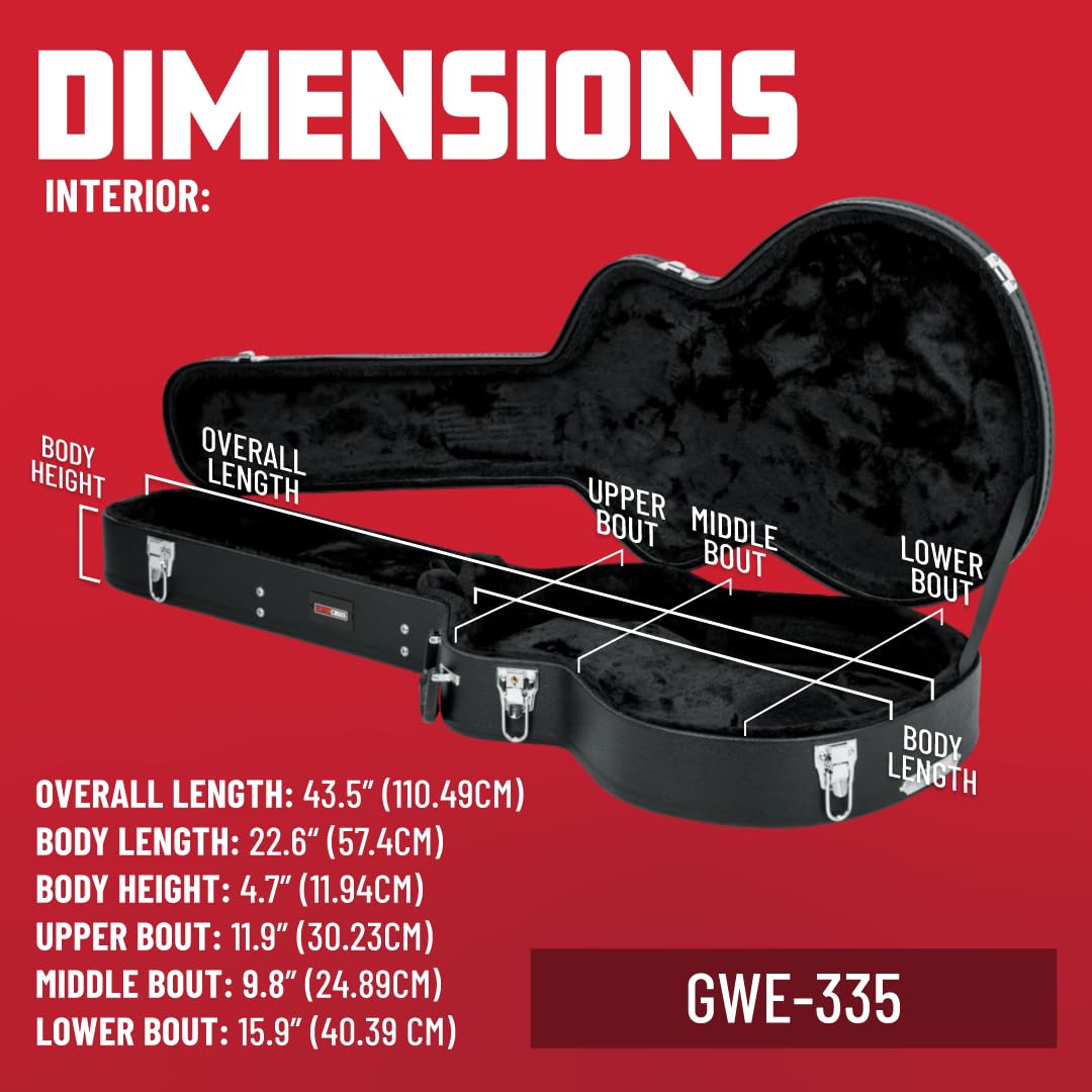 Hard-Shell Wood Case for 335-Style Guitars Q563001