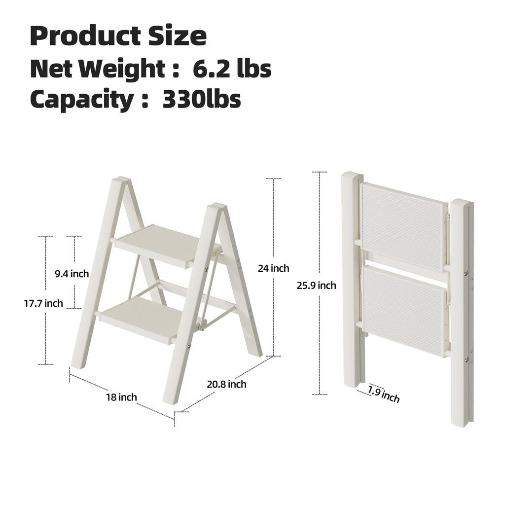 Aluminum Foldable 2 Step Stool C1140