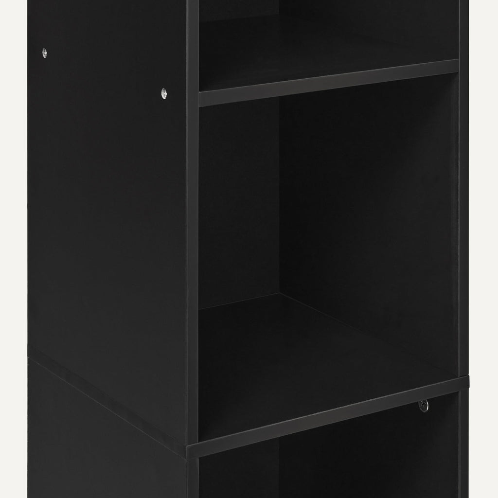 5 Cube Black Bookcase Y858