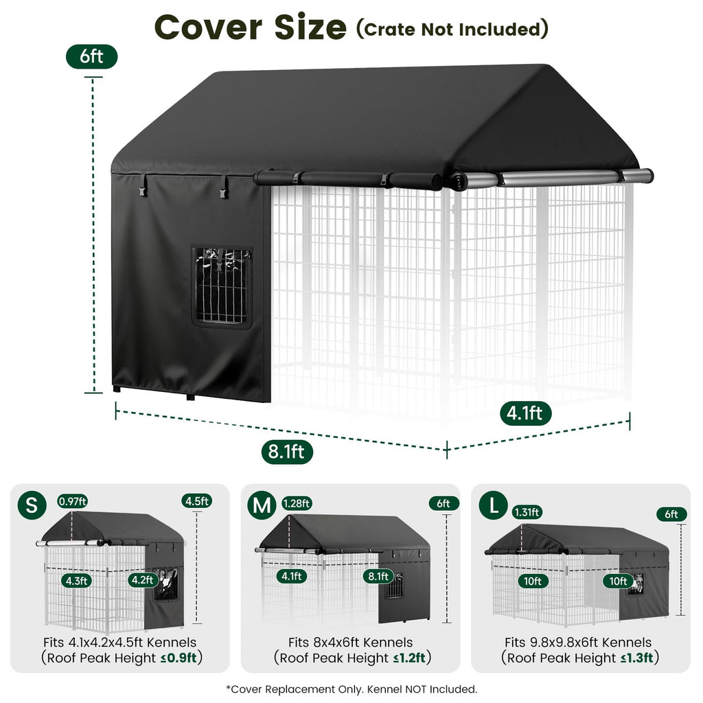 8x4x6ft Waterproof Dog Kennel Cover X476