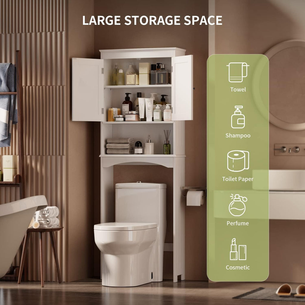Over the Toilet Storage Cabinet with Adjustable Shelf, White V63898