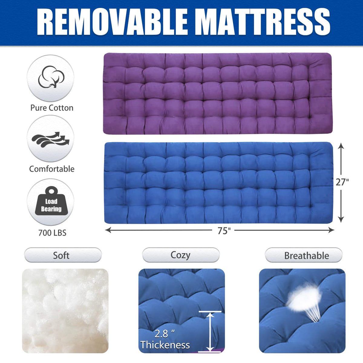 Camping Cot with Thick Pad I4128