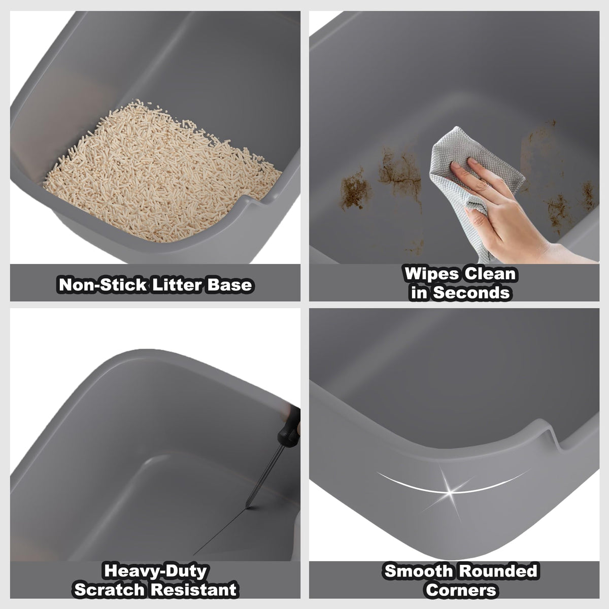 Large High Sides Cat Litter Box N66669