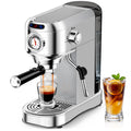 20 Bar Compact Stainless Steel Espresso Machine with Milk Frother D261