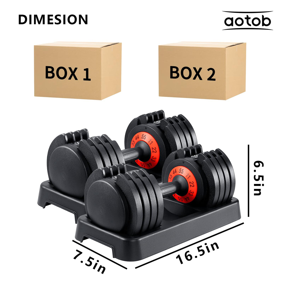 Adjustable Dumbbell Set 25/55 Lbs (Pair) H80158
