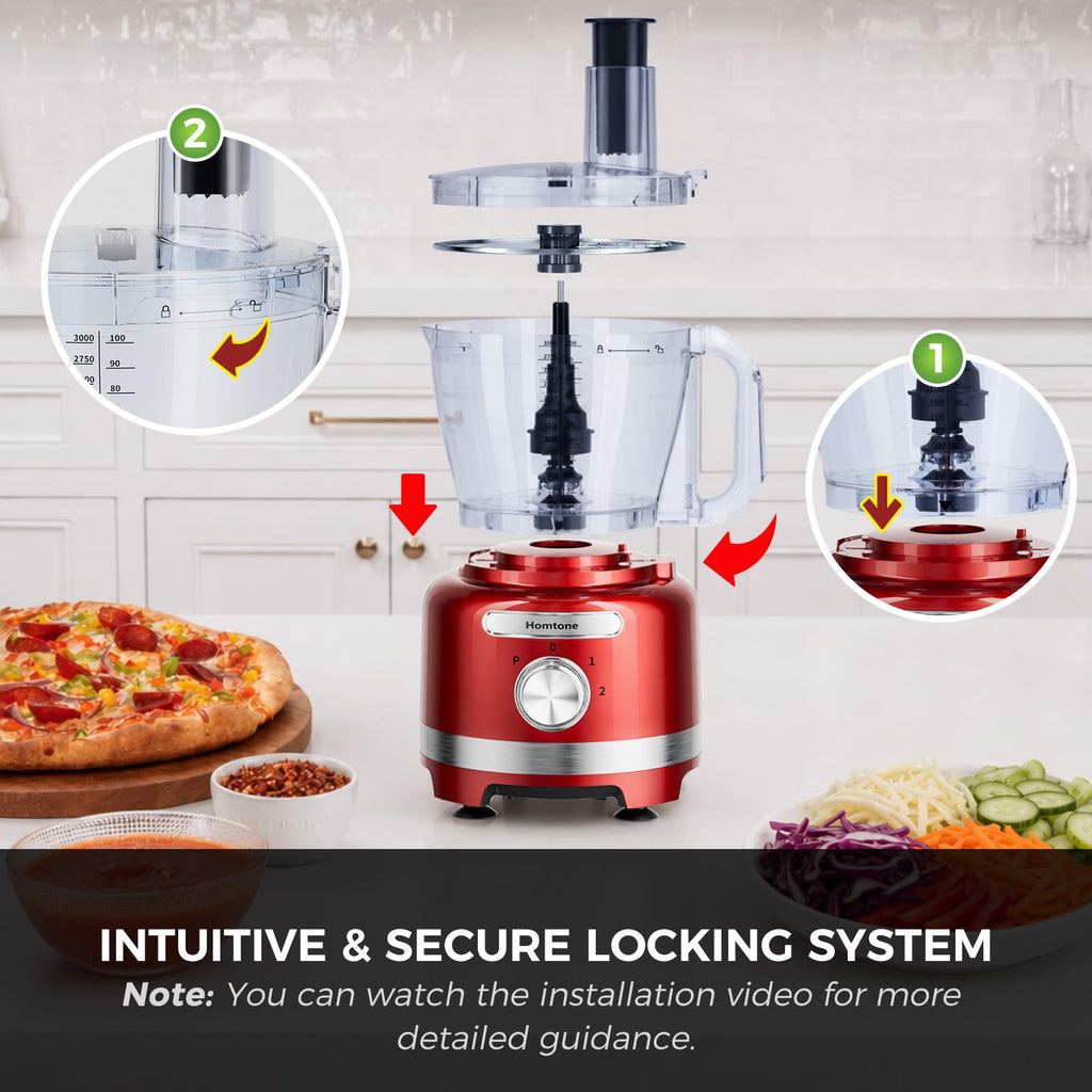 16 Cup Red Food Processor B1817