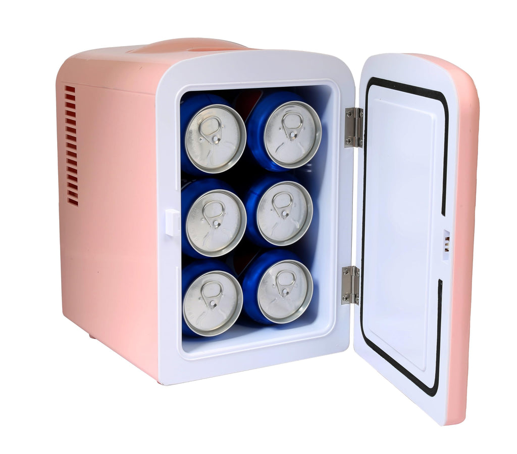 Mini Portable Compact Personal Fridge, 4 Liter Capacity, Pink G79060
