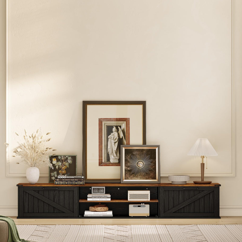 70" Black Floating TV Stand P65733