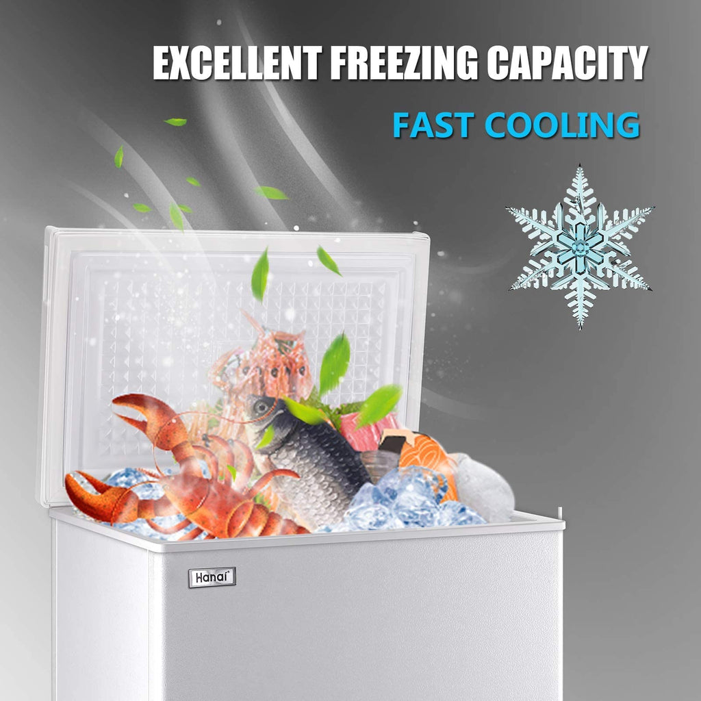 5.0 Cu.Ft White Chest Freezer with Removable Basket I2336