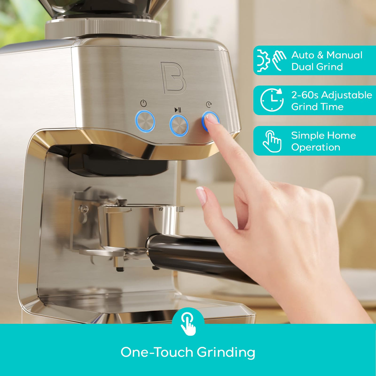 Conical Burr Coffee Grinder with 35 Grind Settings V120195